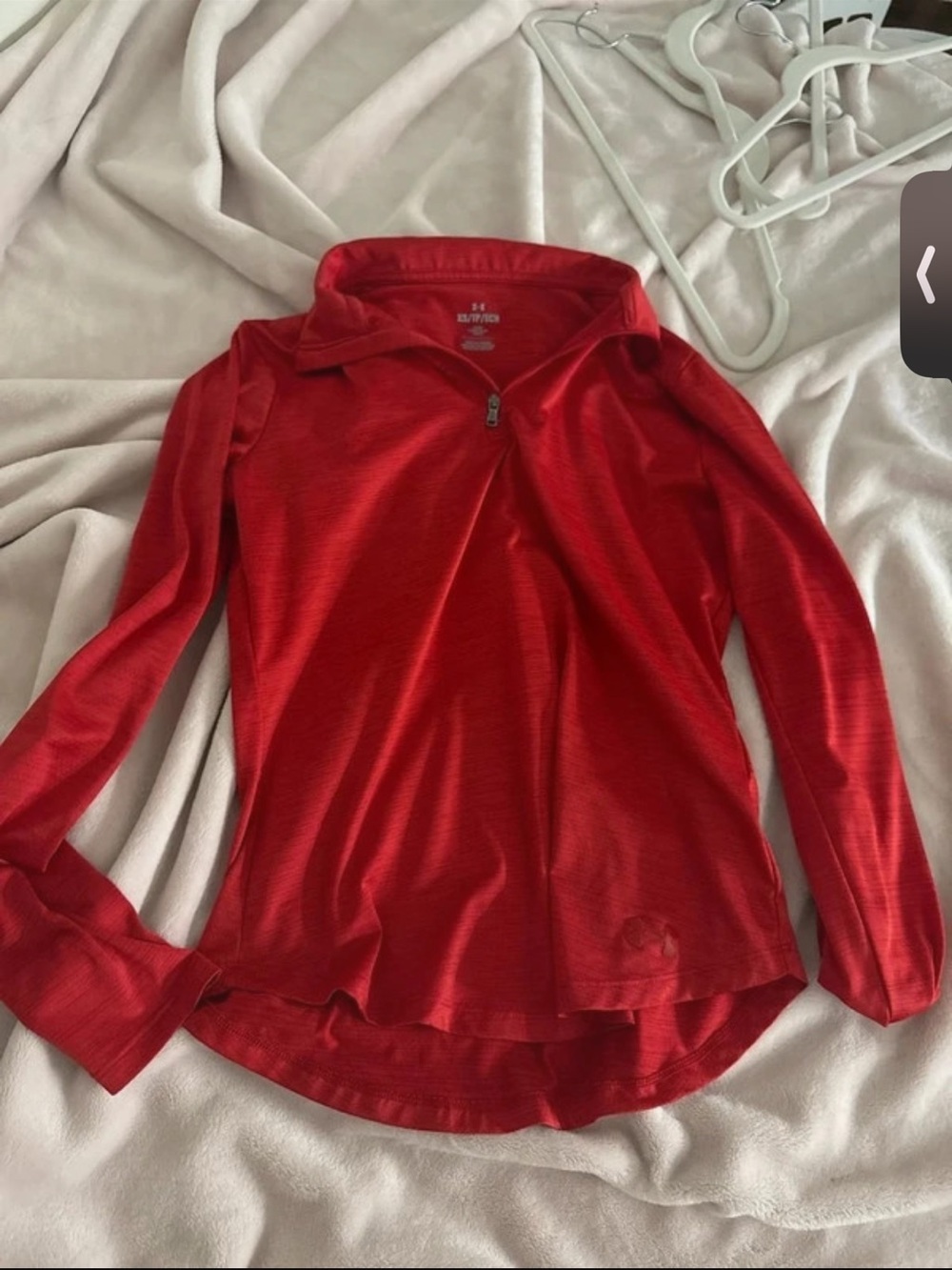 Under Armour Women's Red Half-Zip Long Sleeve Turtleneck Pullover